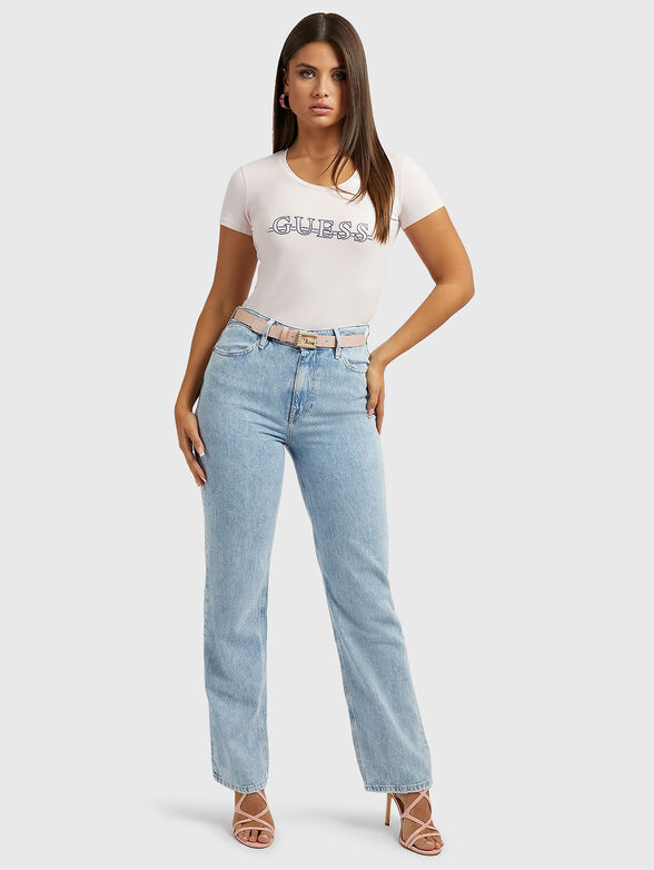 DAVINA black T-shirt with logo lettering - 2