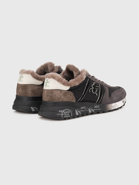 LANDER textile and suede sneakers - 3