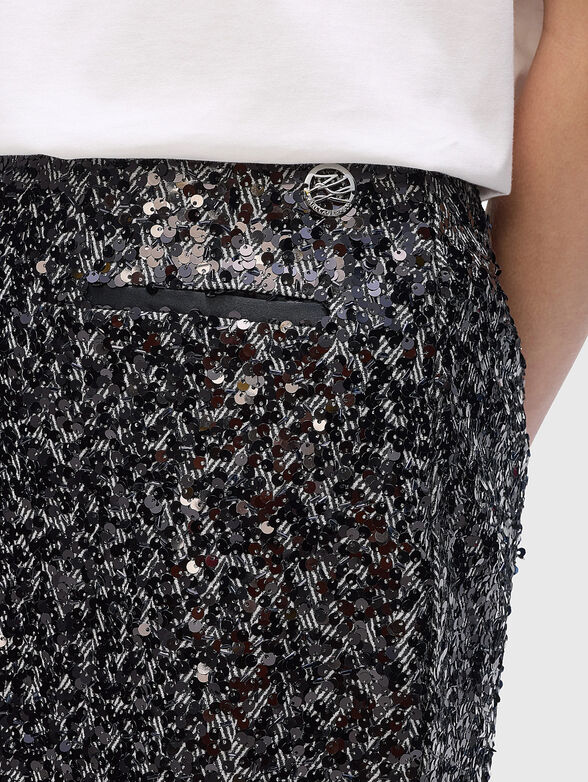 Sequin tweed skirt - 3