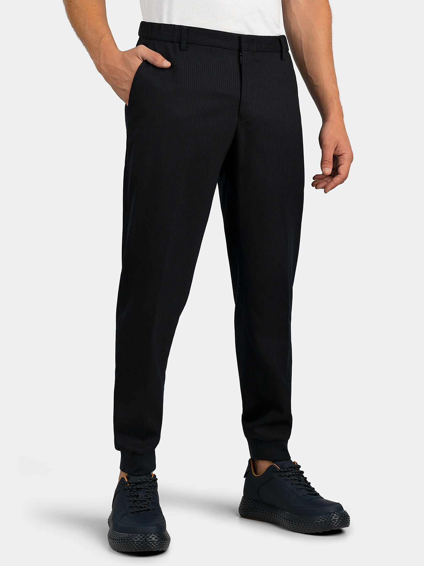 Elegant pants in blue color brand EMPORIO ARMANI — Globalbrandsstore.com/en