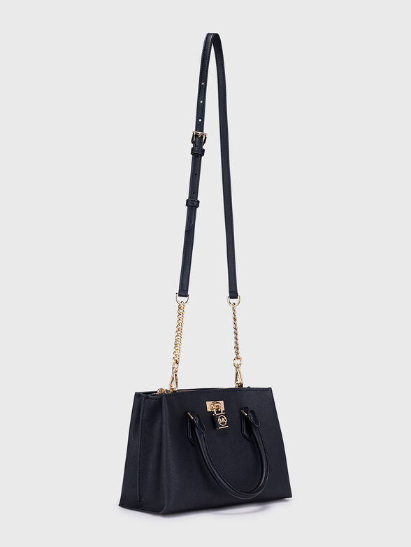 SATCHEL black leather tote bag - 2