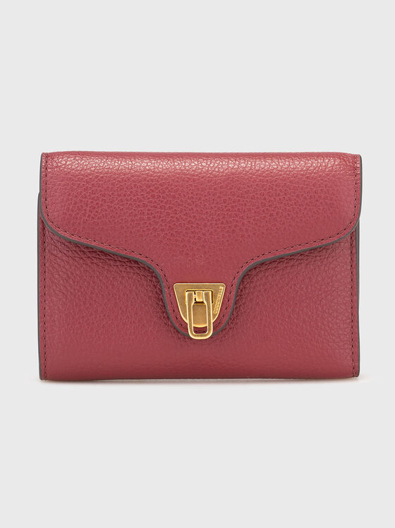 Портмоне от естествена кожа с лого - 1