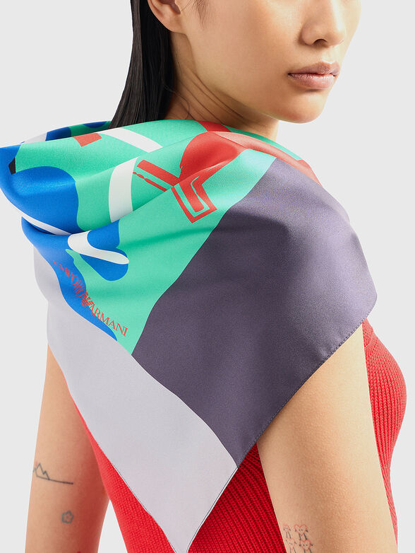 Silk scarf with art print - 2