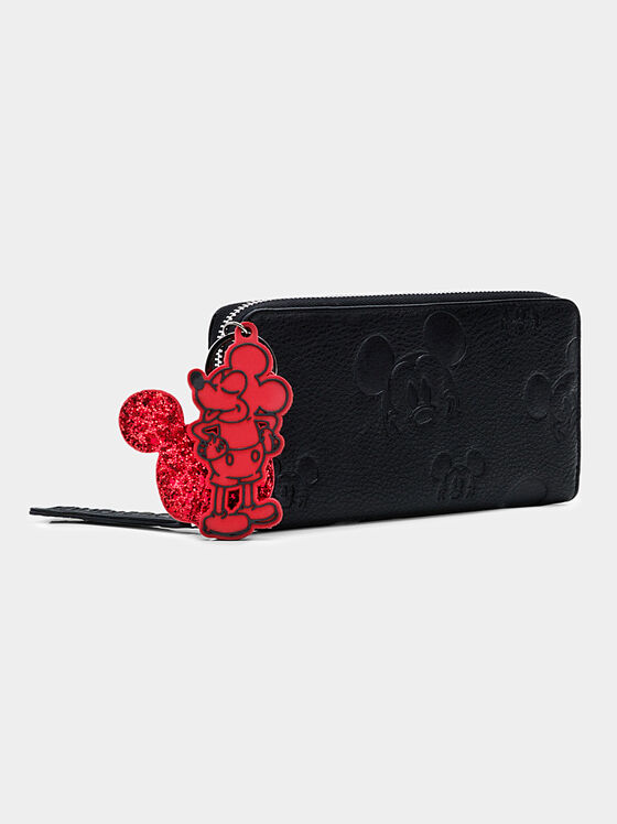 Черно портмоне с Mickey Mouse принт - 1