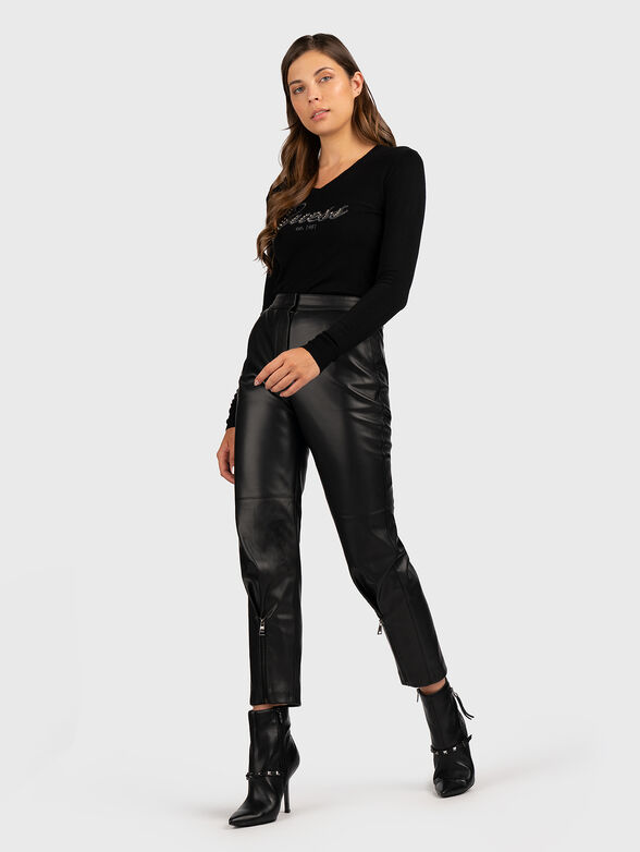 SAIGE black sweater with rhinestones - 2