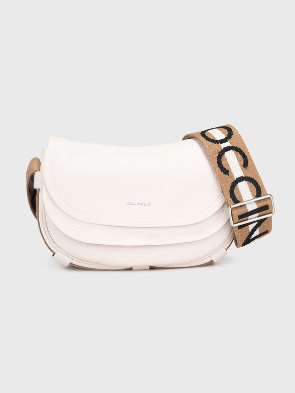 Leather crossbody bag with logo - 1