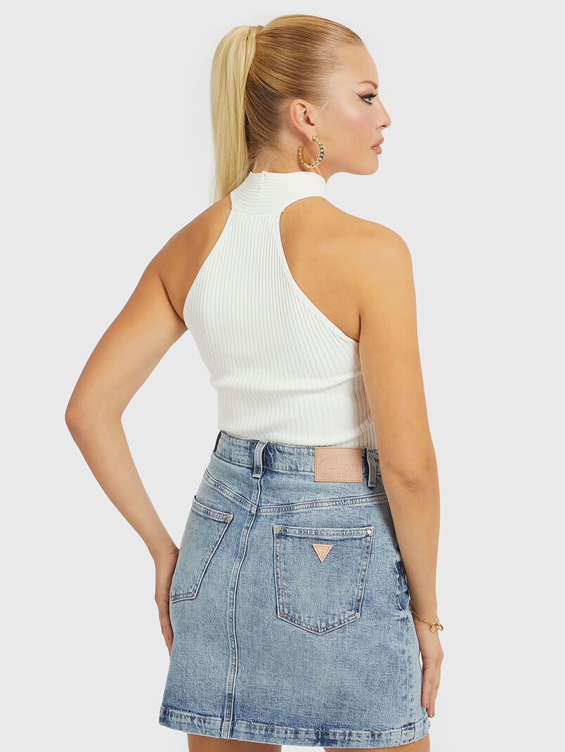 CLAIRE black top with halter neckline  - 3