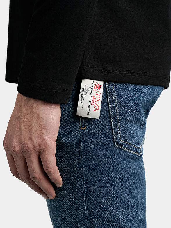 Black blouse with contrasting elements - 3