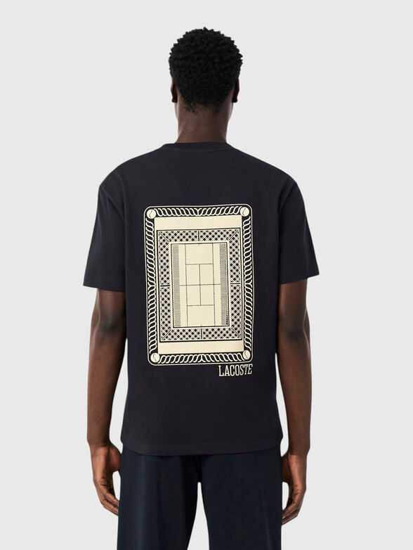 Black T-shirt with print on the back - 3