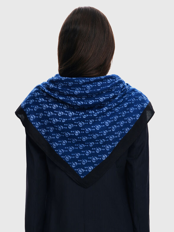 Multicolour scarf with logo print - 2