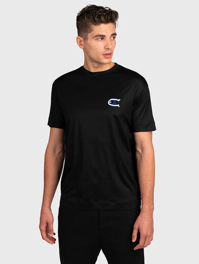 Black t-shirt with embroidery - 1