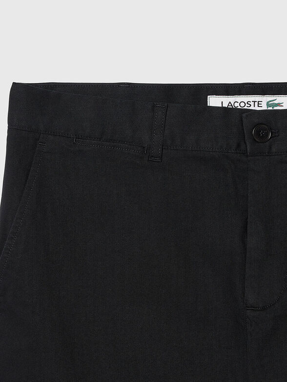Cotton shorts in black - 4
