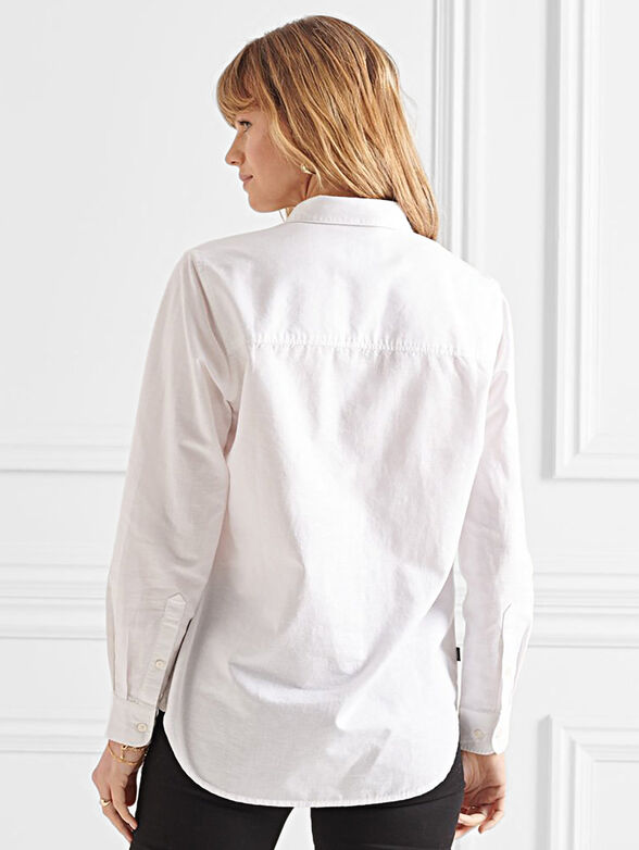 Linen shirt with long sleeves  - 3