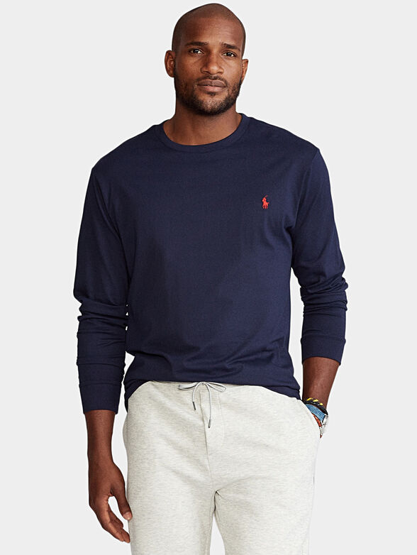 Blouse with long sleeves and logo - 1