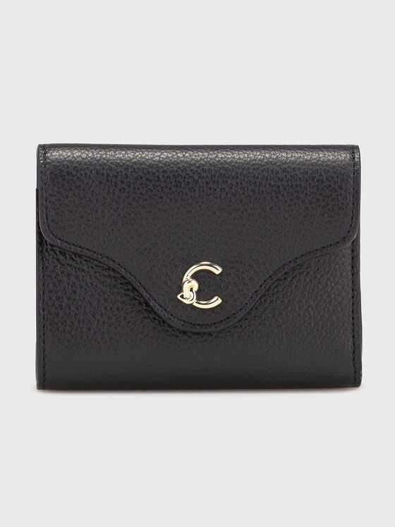 Leather wallet with logo - 1