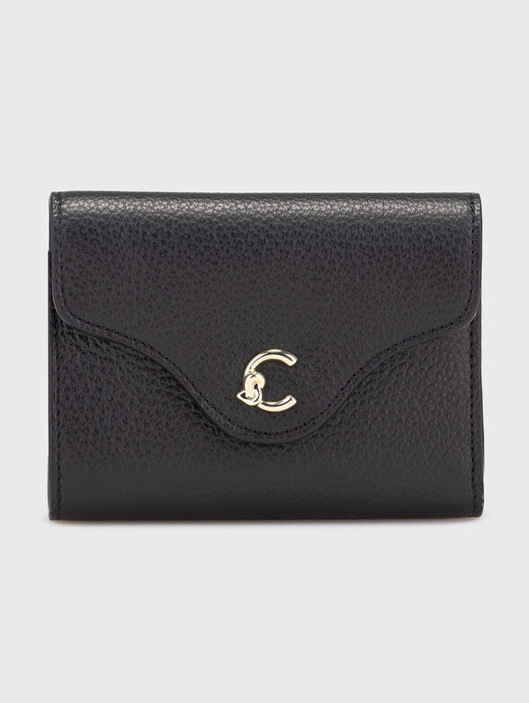 Leather wallet with logo - 1
