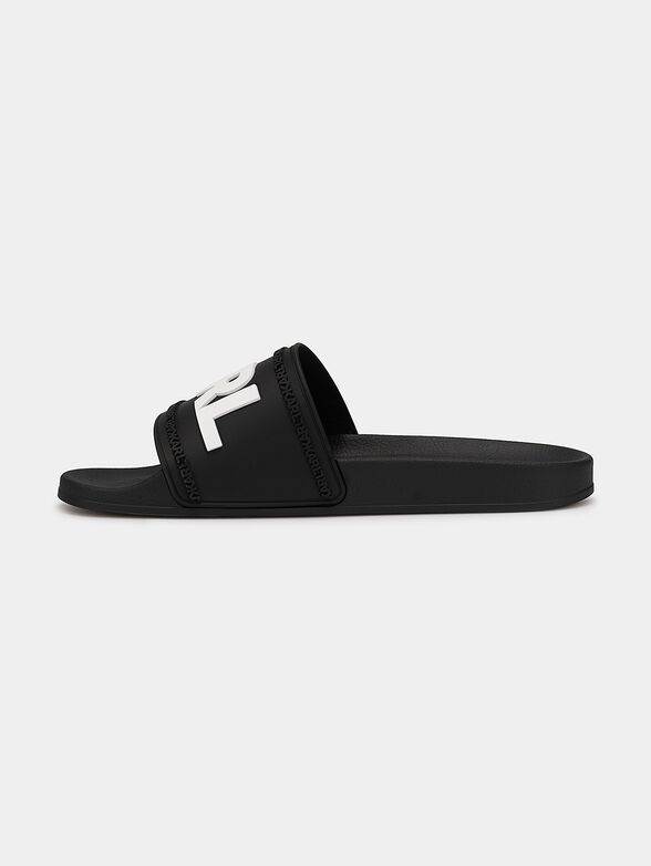KONDO black beach slides with white lettering - 4