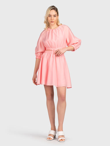 Pink dress with cut-out accent - 5