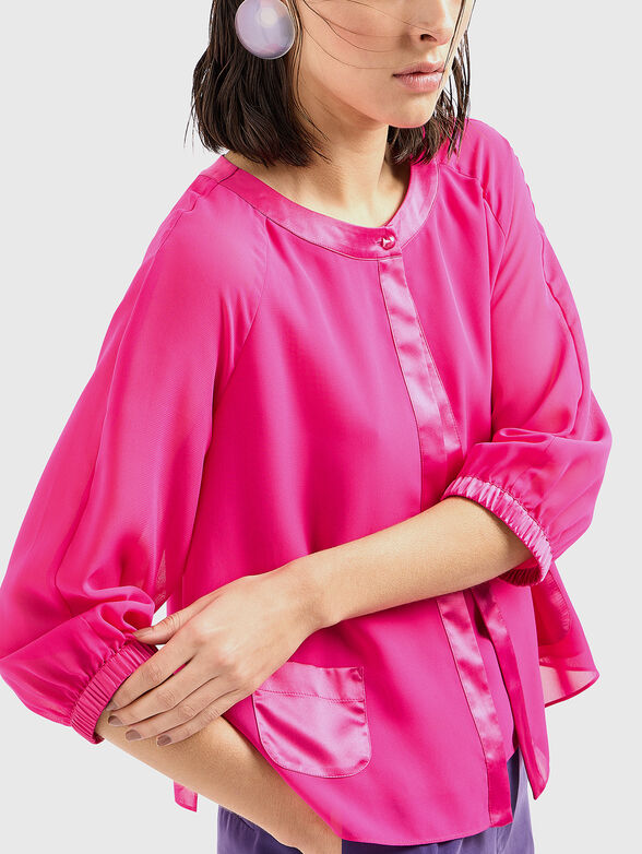 Blouse in fuxia color - 3