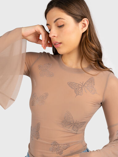 FIAMMA blouse with accent sleeves - 4