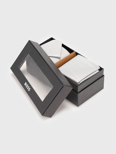 Silk printed tie and handkerchief set - 5