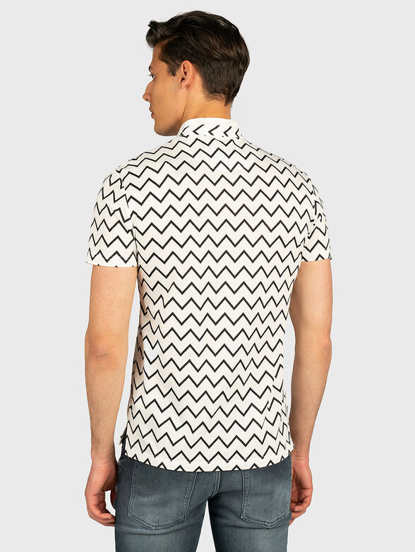 Polo-shirt with geometric print - 3