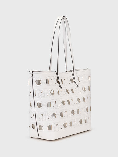 Perforated shopper bag in black  - 3