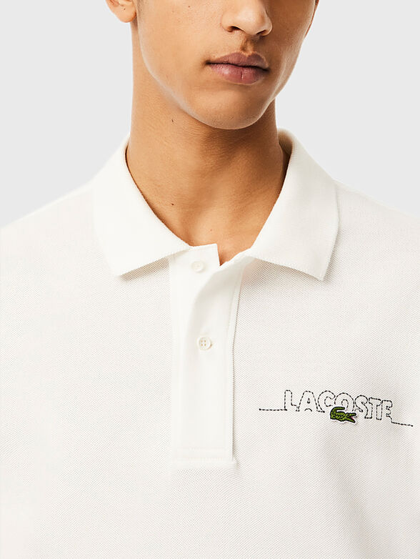 Black polo shirt with logo embroidery - 4
