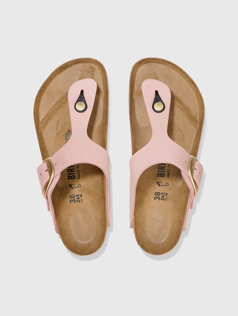 GIZEH pink slippers with metal accent - 3