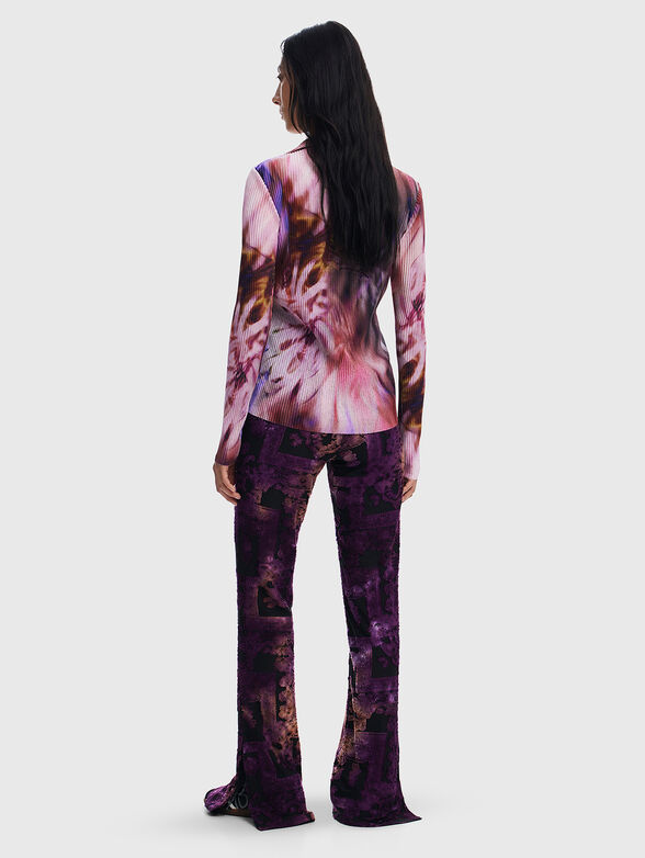 Ribbed shirt with abstract print - 3