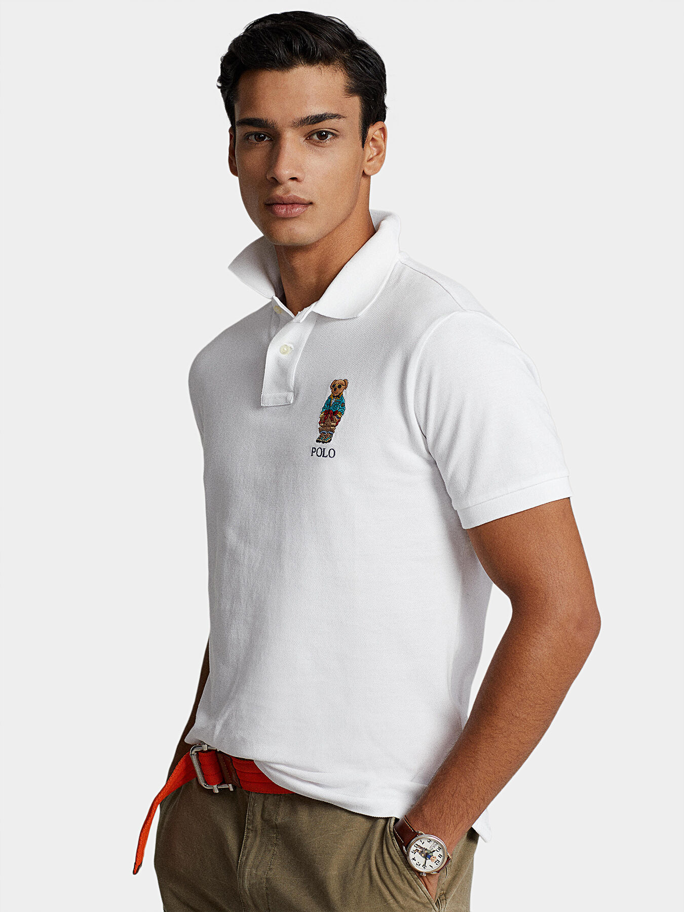 White Polo-shirt with Polo Bear embroidery brand POLO RALPH LAUREN —  Globalbrandsstore.com/en
