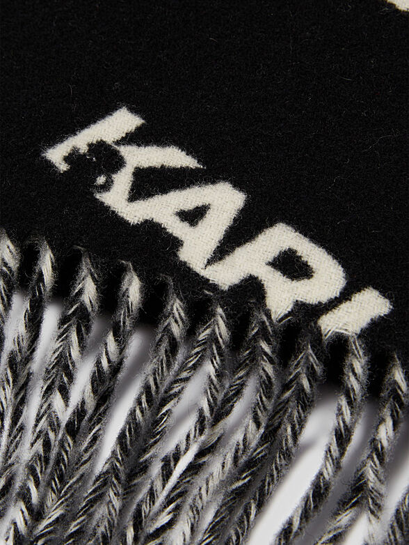 K/Studio print wool scarf - 4