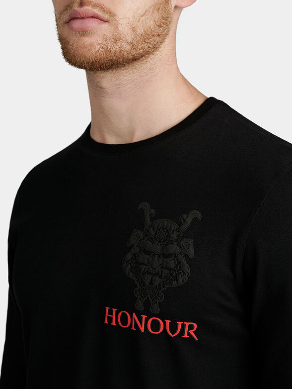 Black blouse with contrasting elements - 4
