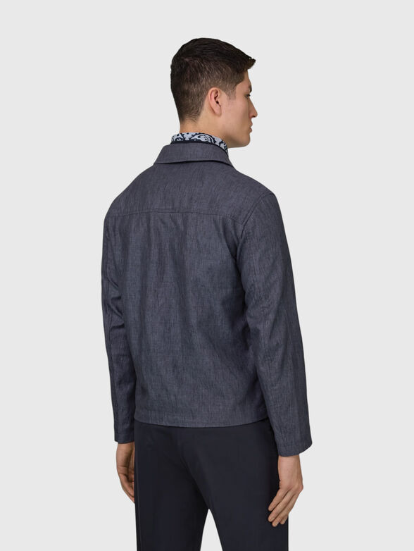 Dark blue linen jacket - 3