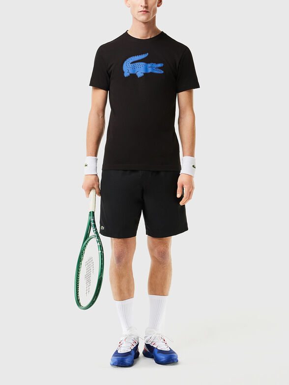White T-shirt with contrasting logo print - 2
