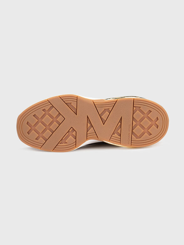 Leather sports shoes with logo - 5