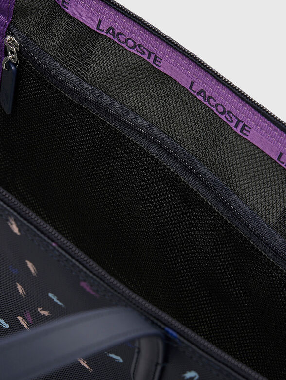 Large tote bag with multicolor logo print - 6