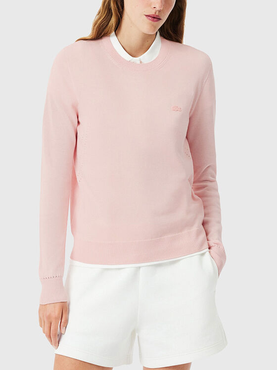 Пуловер с овално деколте - 1