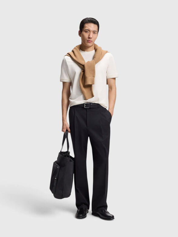 Cotton T-shirt with an embossed texture - 2