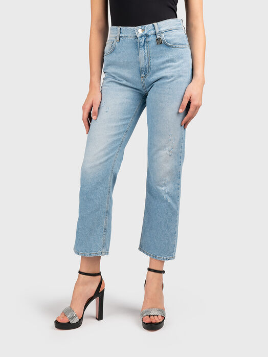 High waisted boyfriend jeans