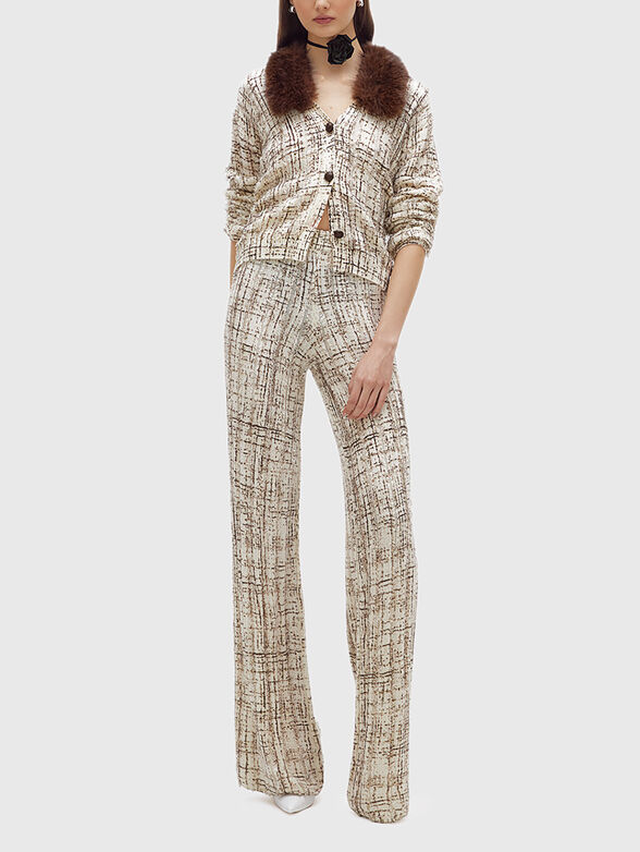 Straight wool blend trousers - 4