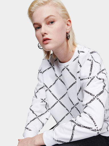 Sweatshirt with monogram logo print - 4