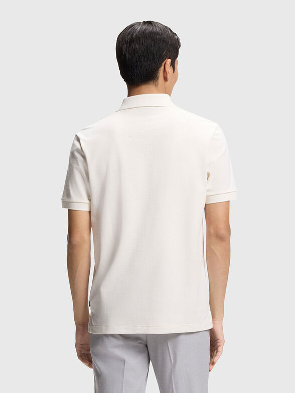 Navy blue cotton polo shirt - 3