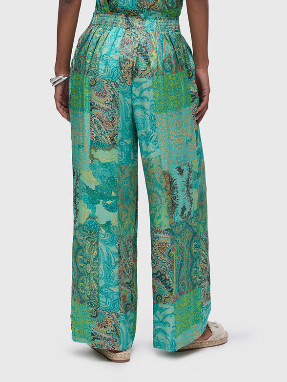 Satin pants with paisley print - 2