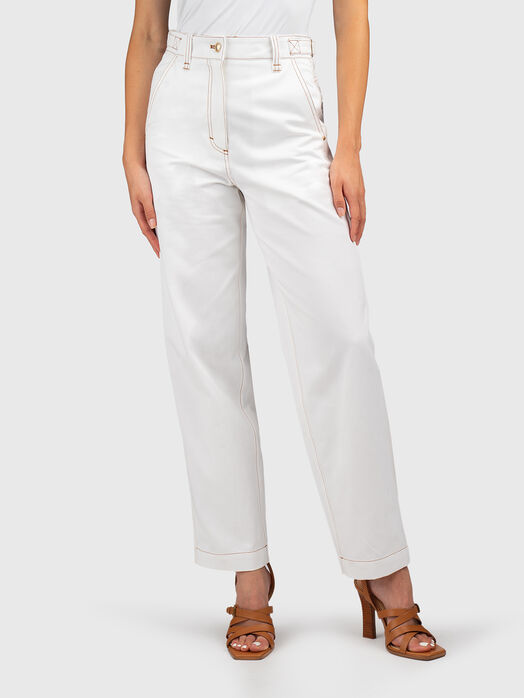 Cotton blend trousers