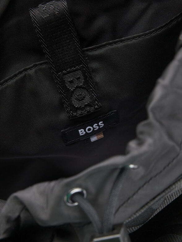 Backpack with monogram logo print - 4