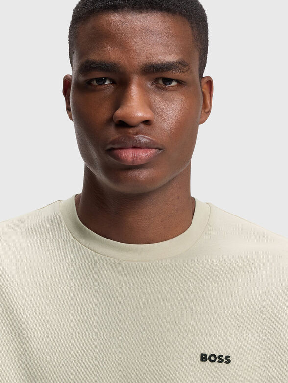 Cotton T-shirt with a logo accent - 4