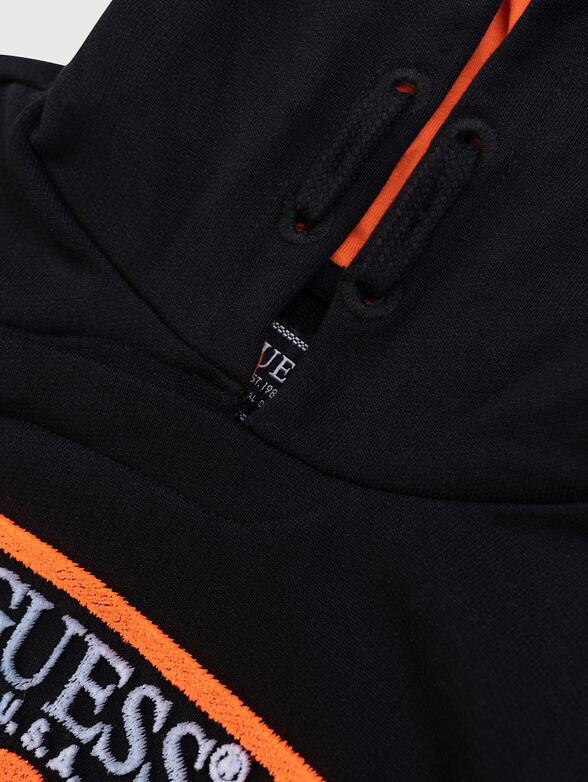 Sweatshirt with hood and logo print - 4