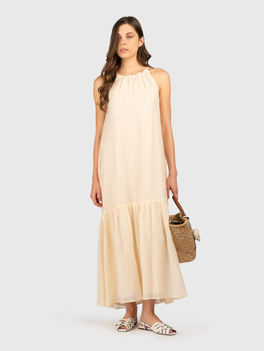 Maxi dress with oval neckline - 5