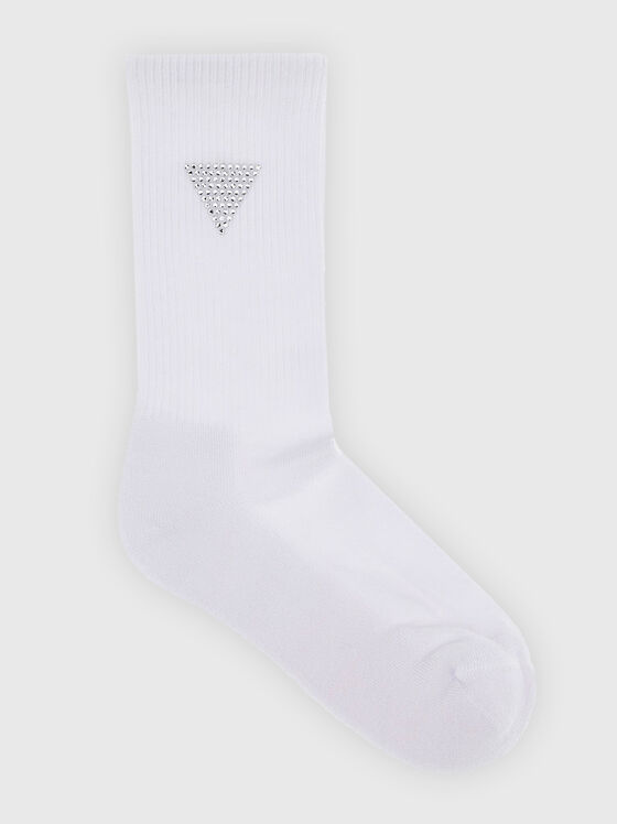 Black socks with rhinestones - 1